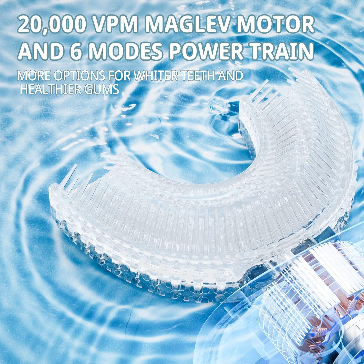 Cepillo de Dientes Eléctrico Infantil PVOGRT Azul 360° IPX7