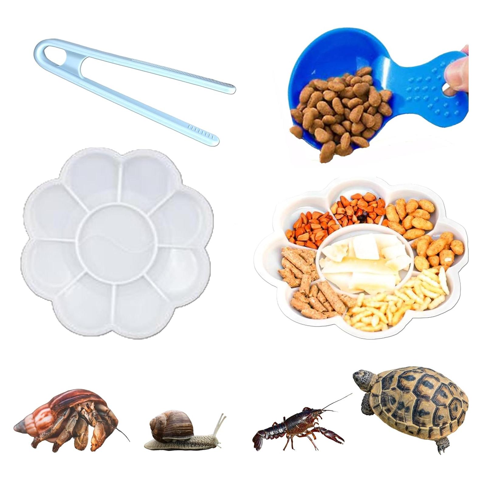 Juego de 2 Tazones de Comida para Cangrejos Ermitaños PurrrfectionPet Azul