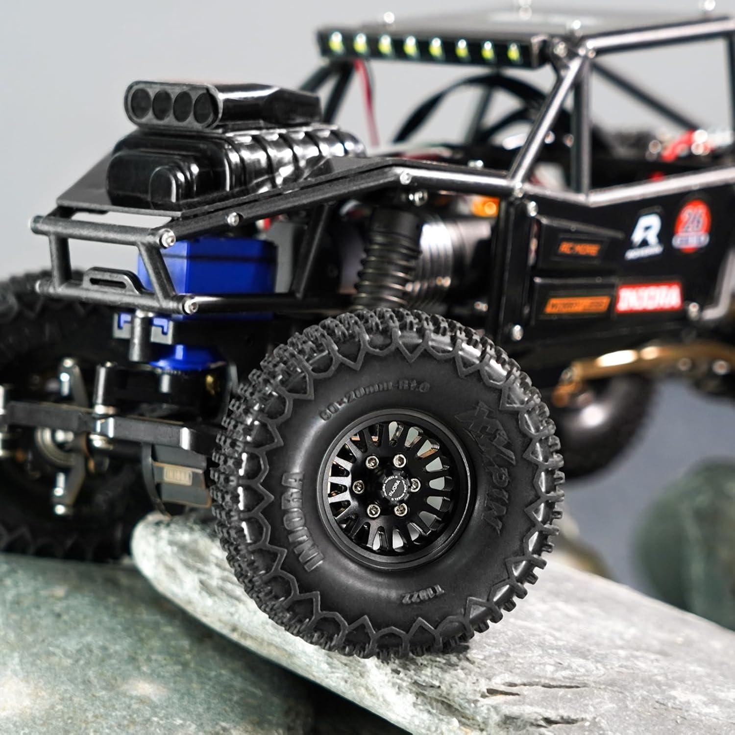 Tuercas de Bloqueo M2.5 INJORA con Tapa de Aluminio - Negro