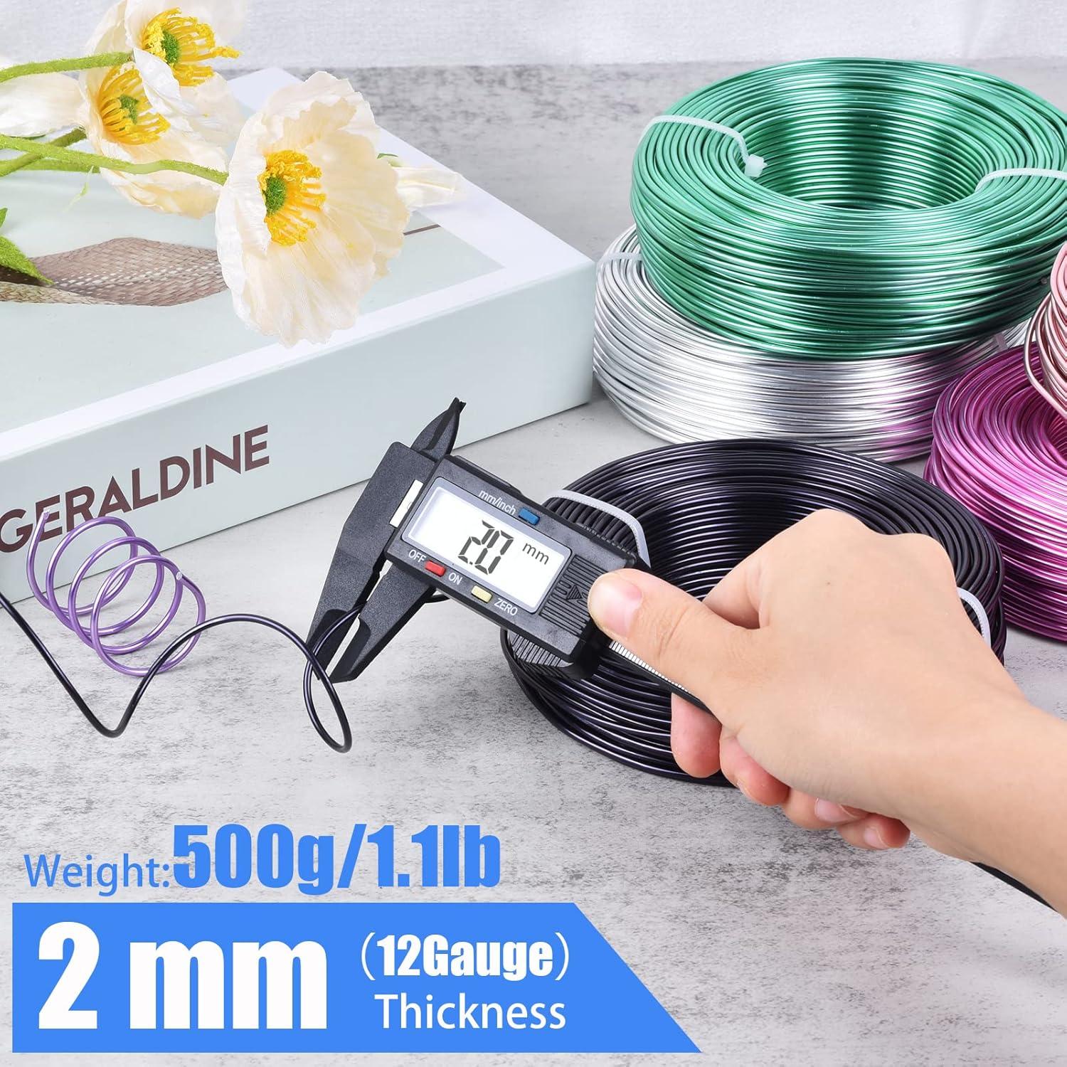 Alambre de Aluminio Negro 12 Gauge 55m para Manualidades Skartgripir