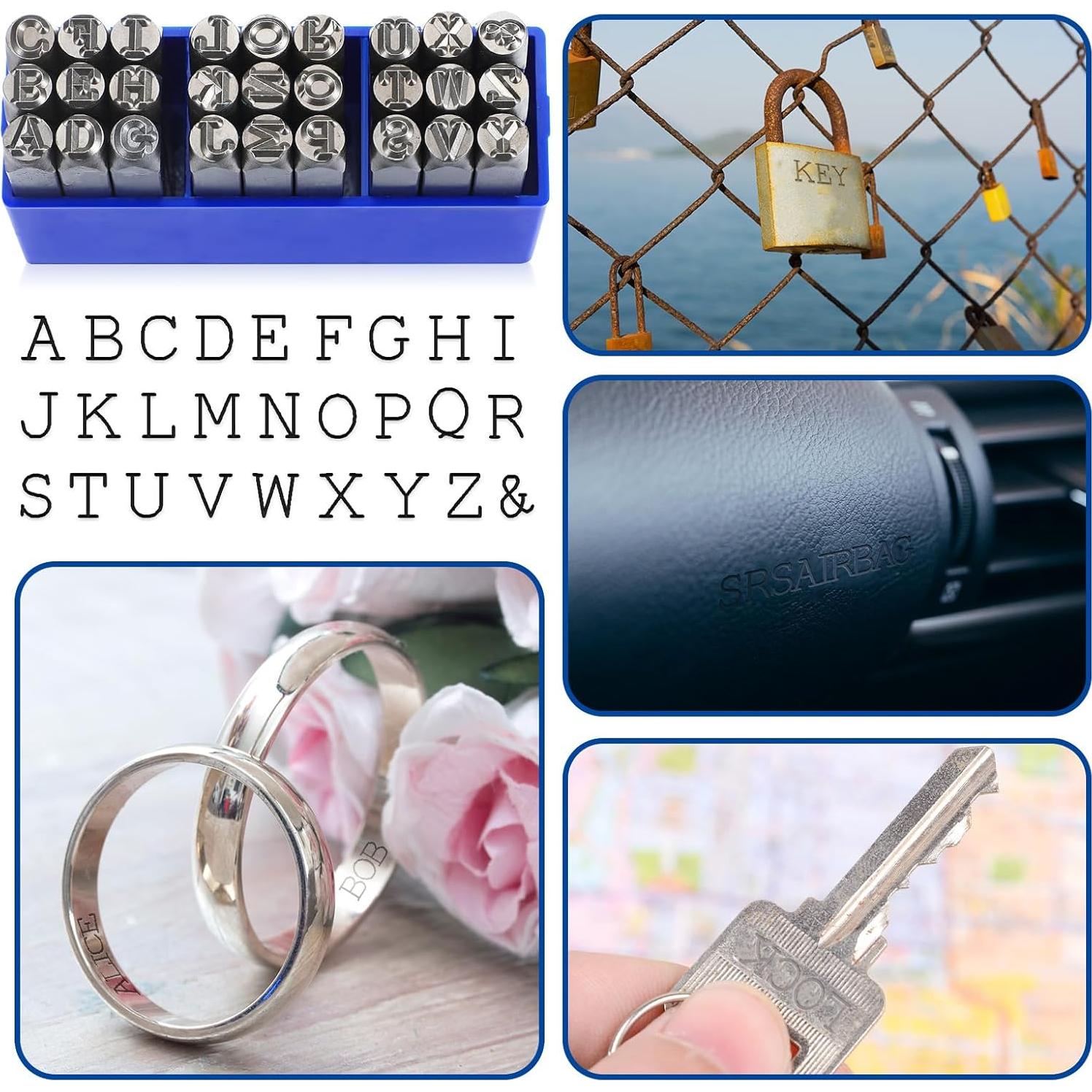 Juego de Sellos Metálicos Lingvee 6mm para Joyería y Artesanía