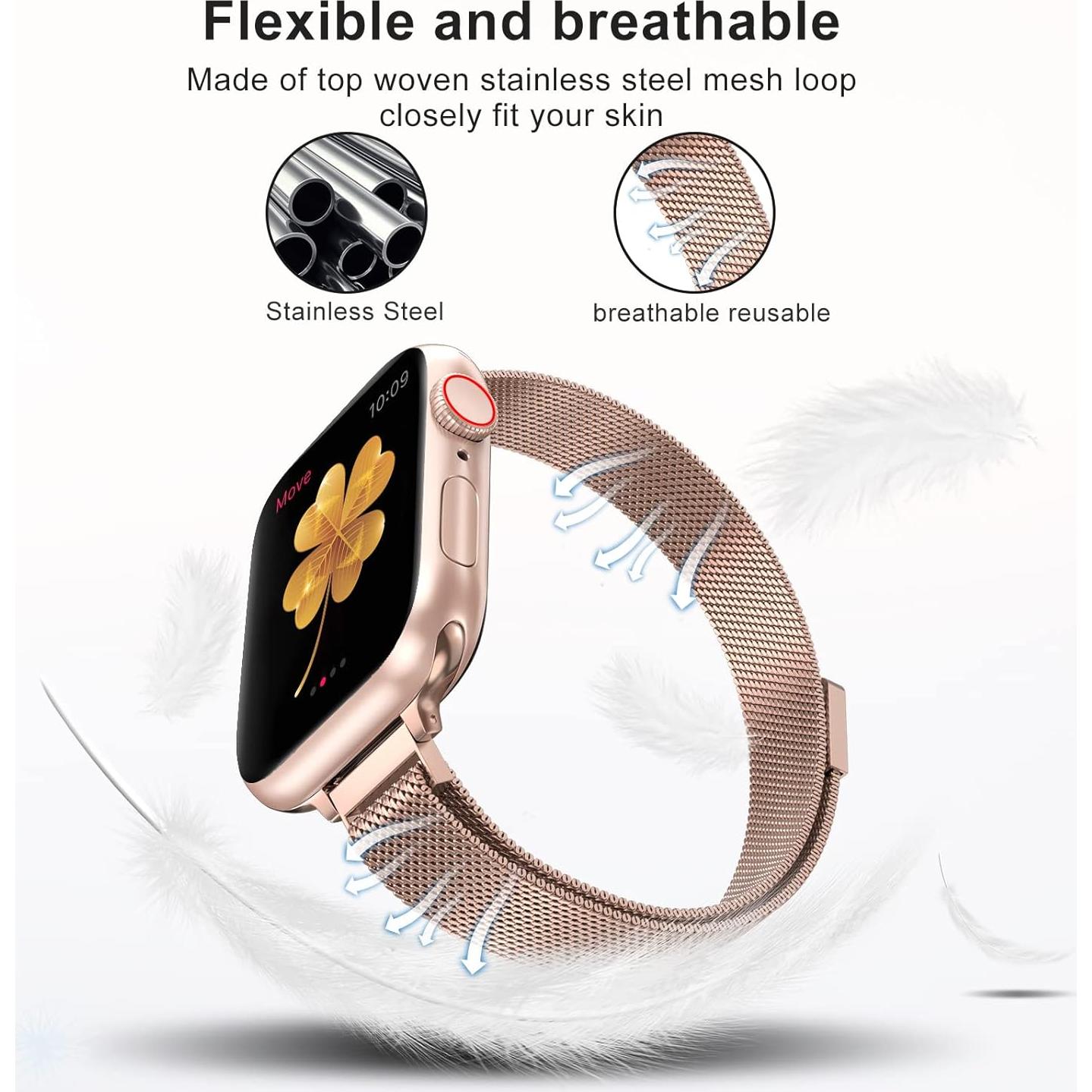 Correa de Acero Inoxidable Milanés CTYBB para Apple Watch 38-49mm