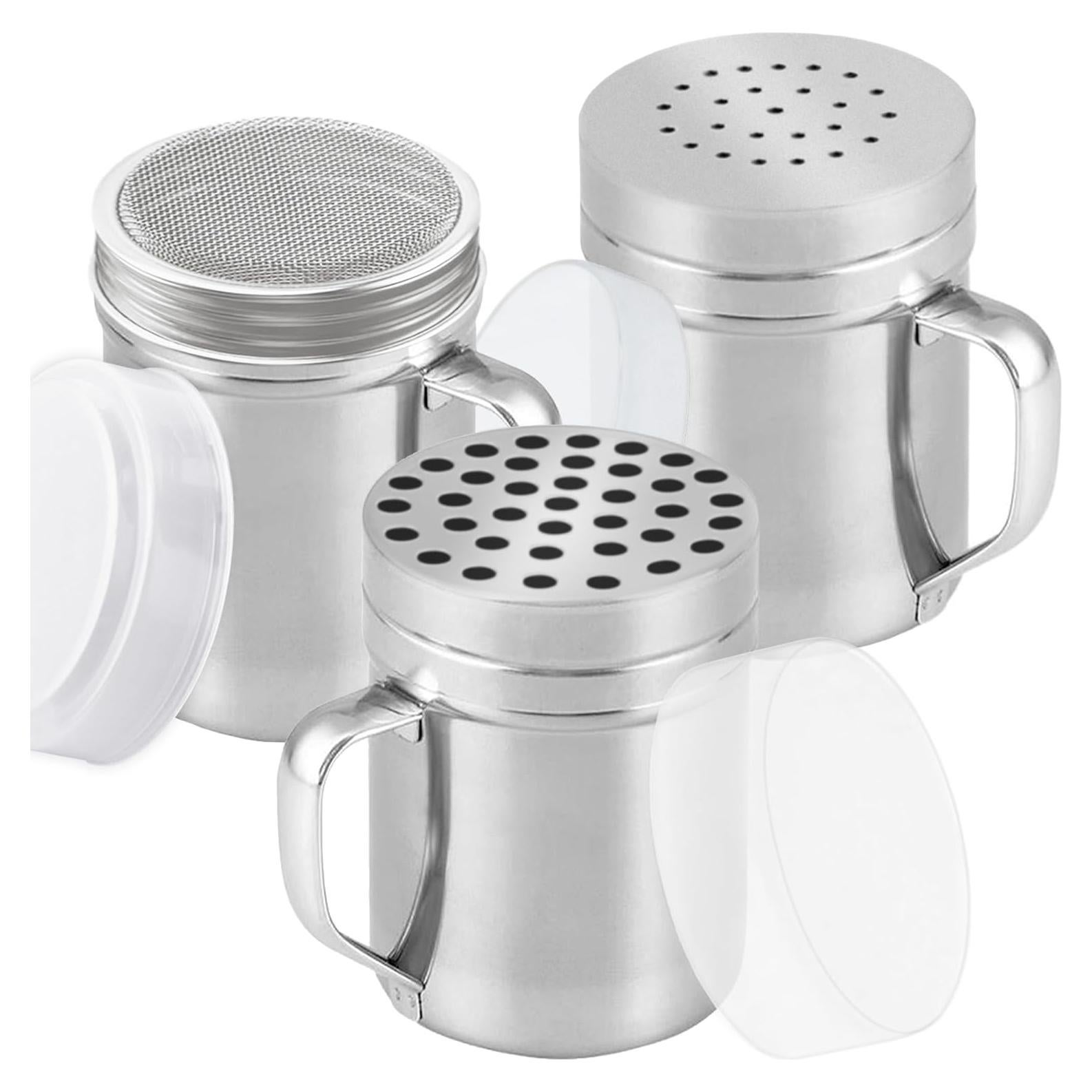 Juego de 3 Dredges CUSINIUM 6oz Acero Inoxidable con Mango