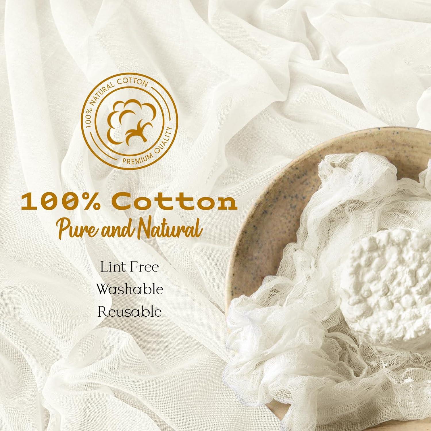 Rollo de Tela de Queso 100% Algodón Natural 27.43m Tomeurperf