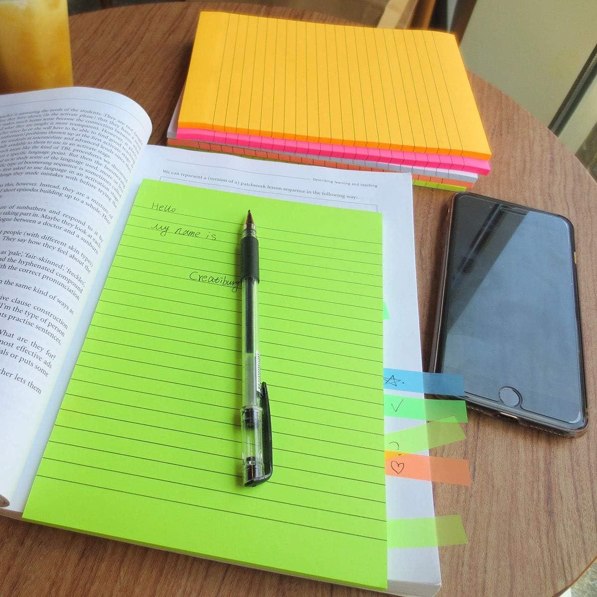 Notas Adhesivas Grandes Creatiburg 15.24x20.32 cm 6 Colores