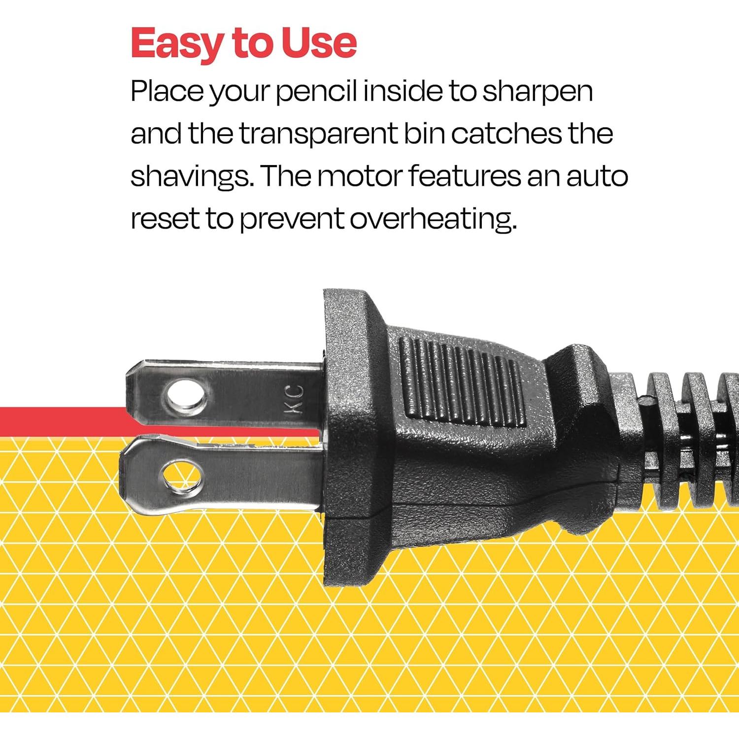 Sacapuntas Eléctrico School Smart 14x9.5x19.7cm Negro