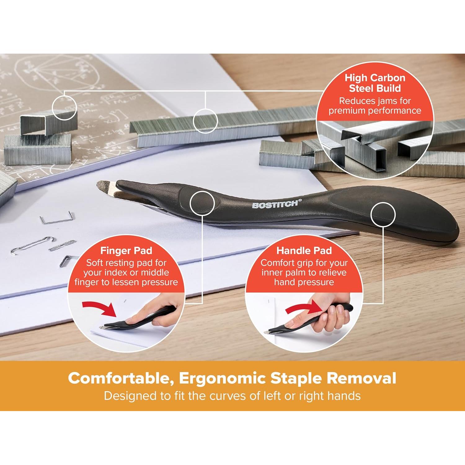 Grapadora Bostitch Titan Metal Negra 50 Hojas 1750 Grapas