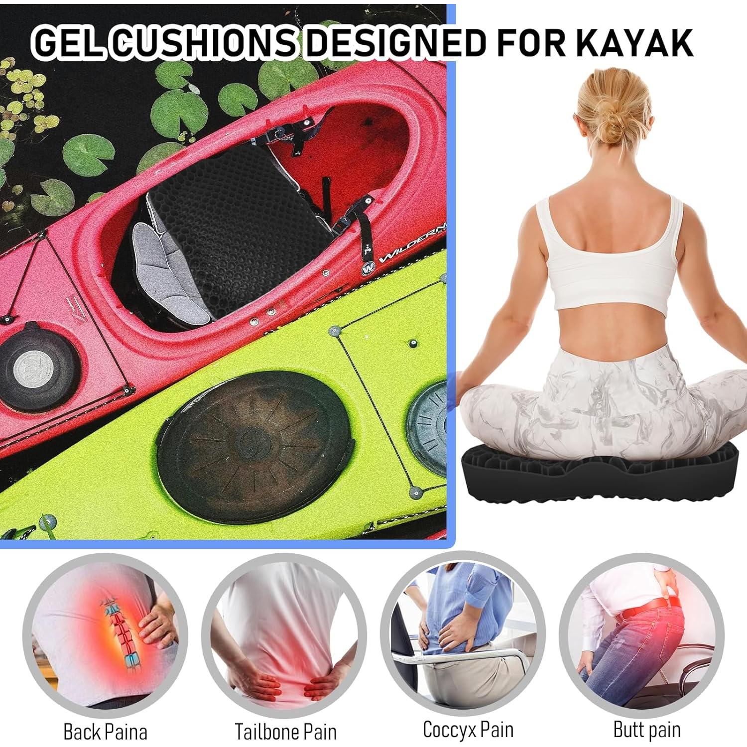 Cojín de Asiento de Gel Impermeable JINSILU 41x37cm Antideslizante