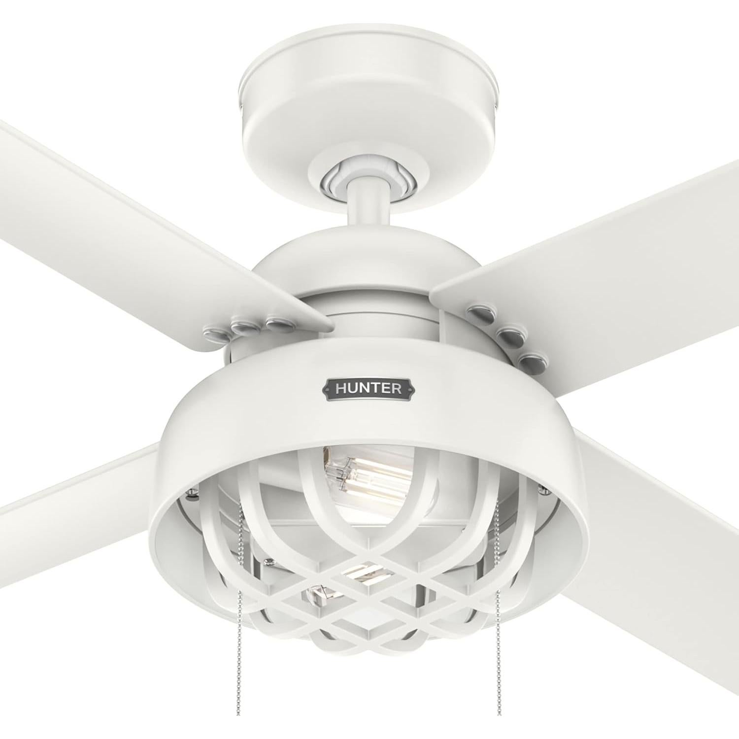 Ventilador de Techo Hunter Spring Mill 52" Negro Mate LED