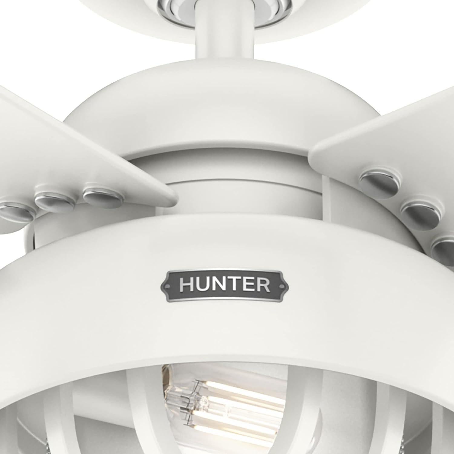 Ventilador de Techo Hunter Spring Mill 52" Negro Mate LED