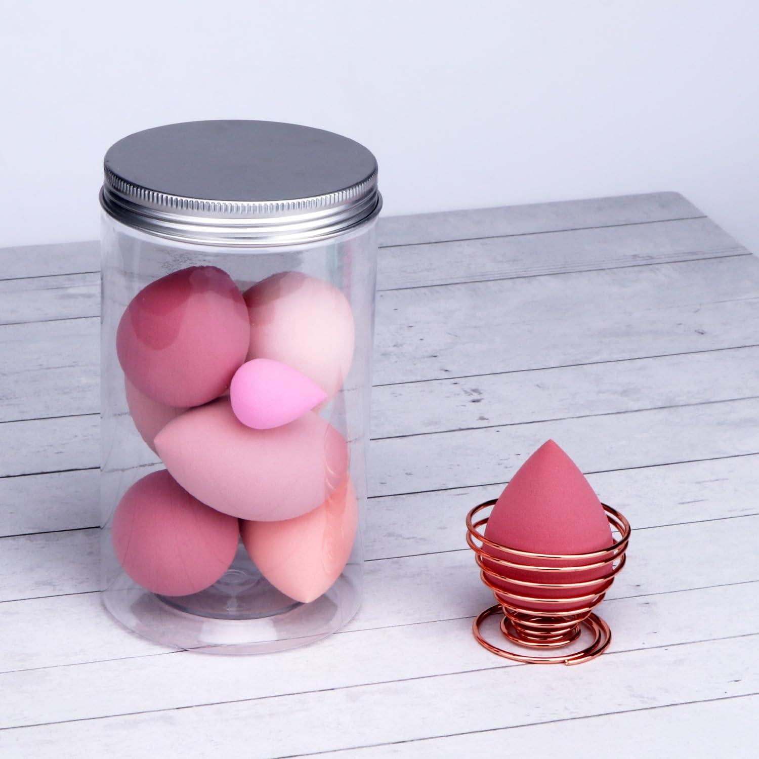 Juego de Esponjas de Maquillaje Leeshine 8 Piezas Rosa