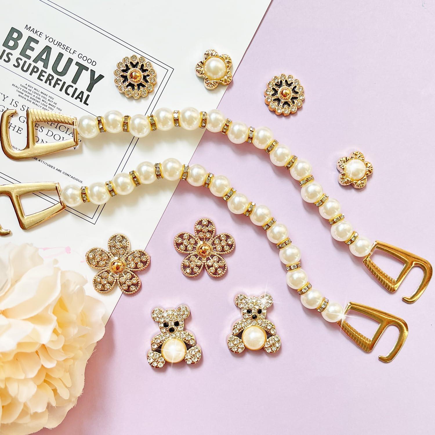 Encantos de Zapatos Brillantes Dorados para Mujeres y Niñas