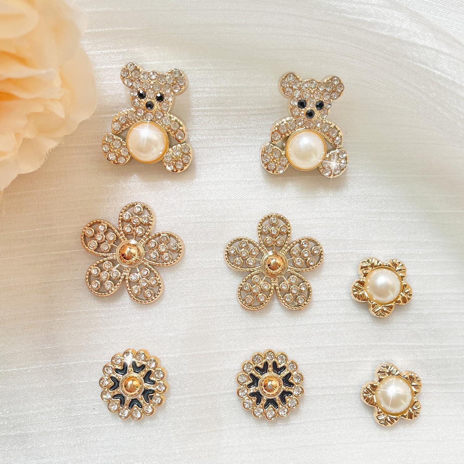 Encantos de Zapatos Brillantes Dorados para Mujeres y Niñas