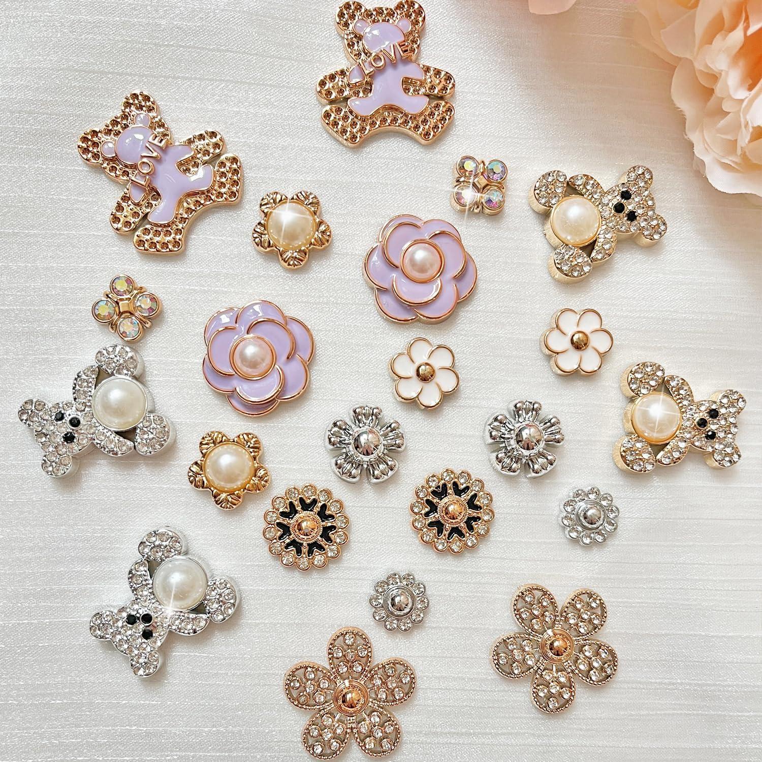 Encantos de Zapatos Brillantes Dorados para Mujeres y Niñas