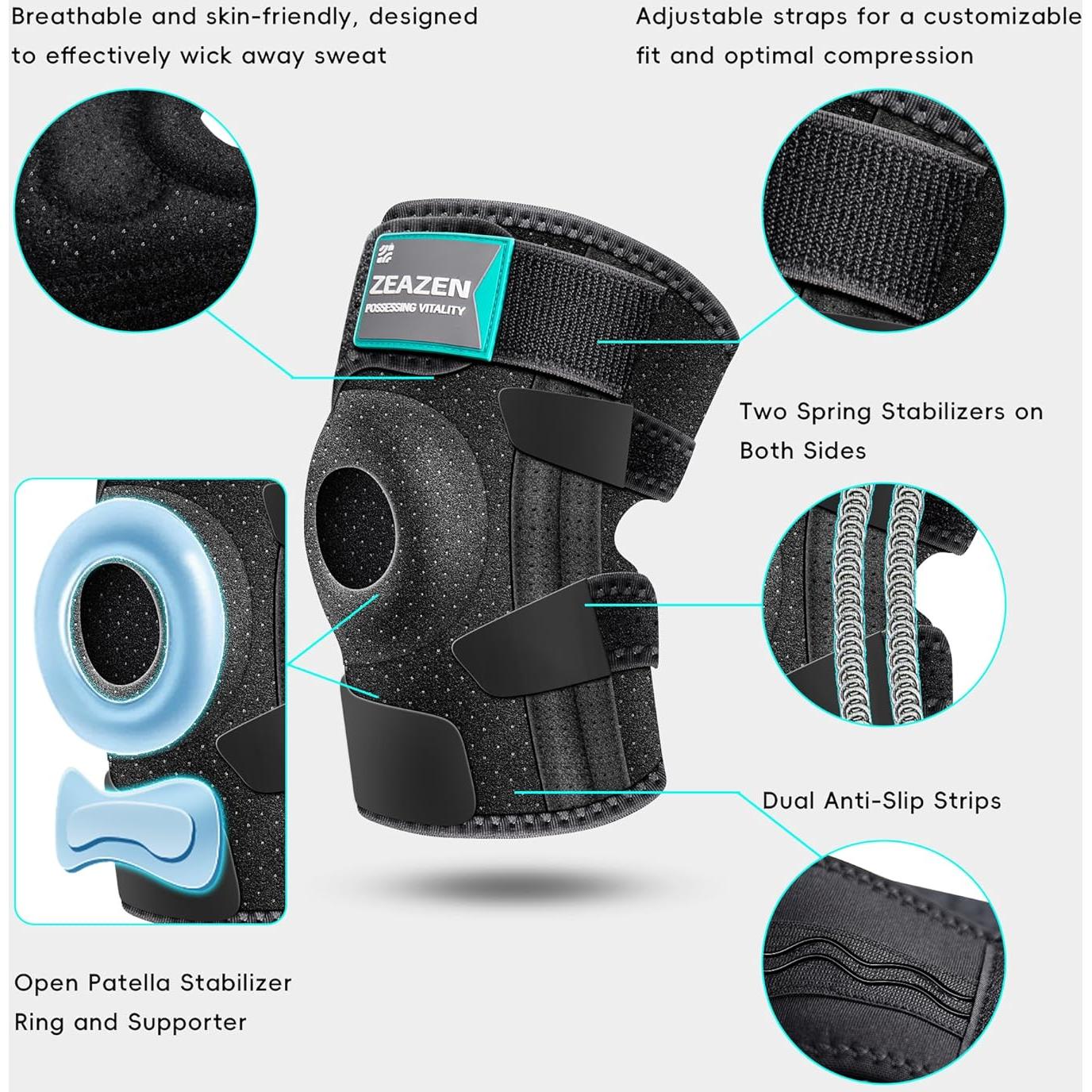 Férula de Rodilla Grande ZEAZEN - Soporte Ajustable para Lesiones