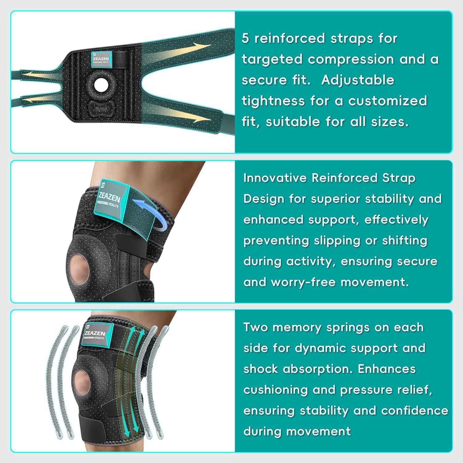 Férula de Rodilla Grande ZEAZEN - Soporte Ajustable para Lesiones