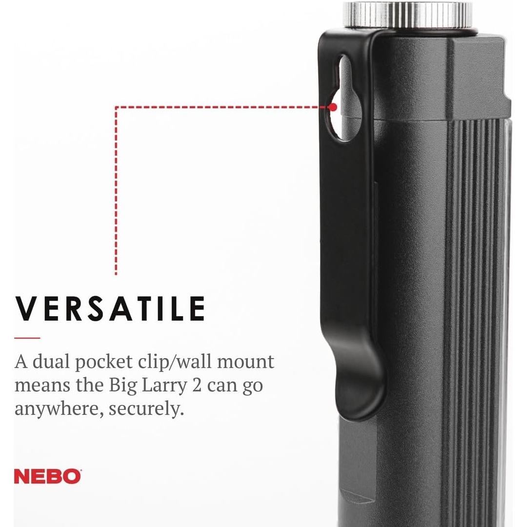 Linterna NEBO Big Larry 2 | 500 Lúmenes | Gris