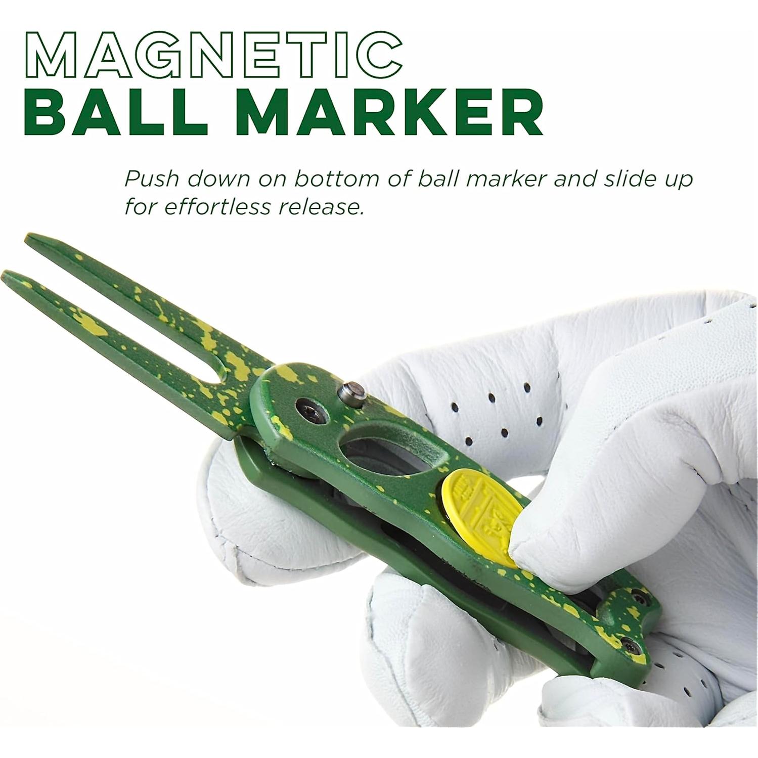 Herramienta de Divot Plegable Links Golf con Marcador Magnético