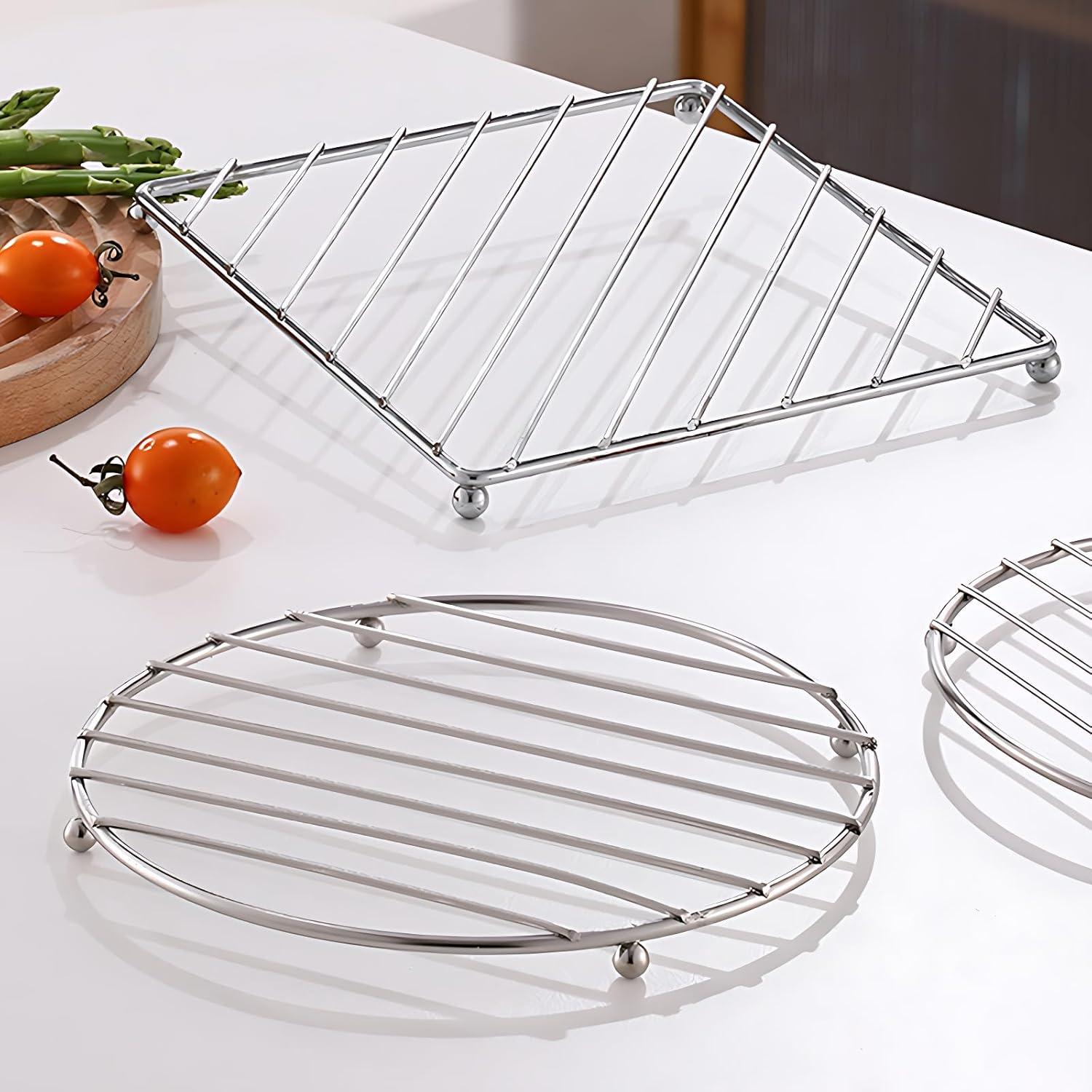 Trivete Cuadrado Acero Inoxidable Turbokey 18.5 cm