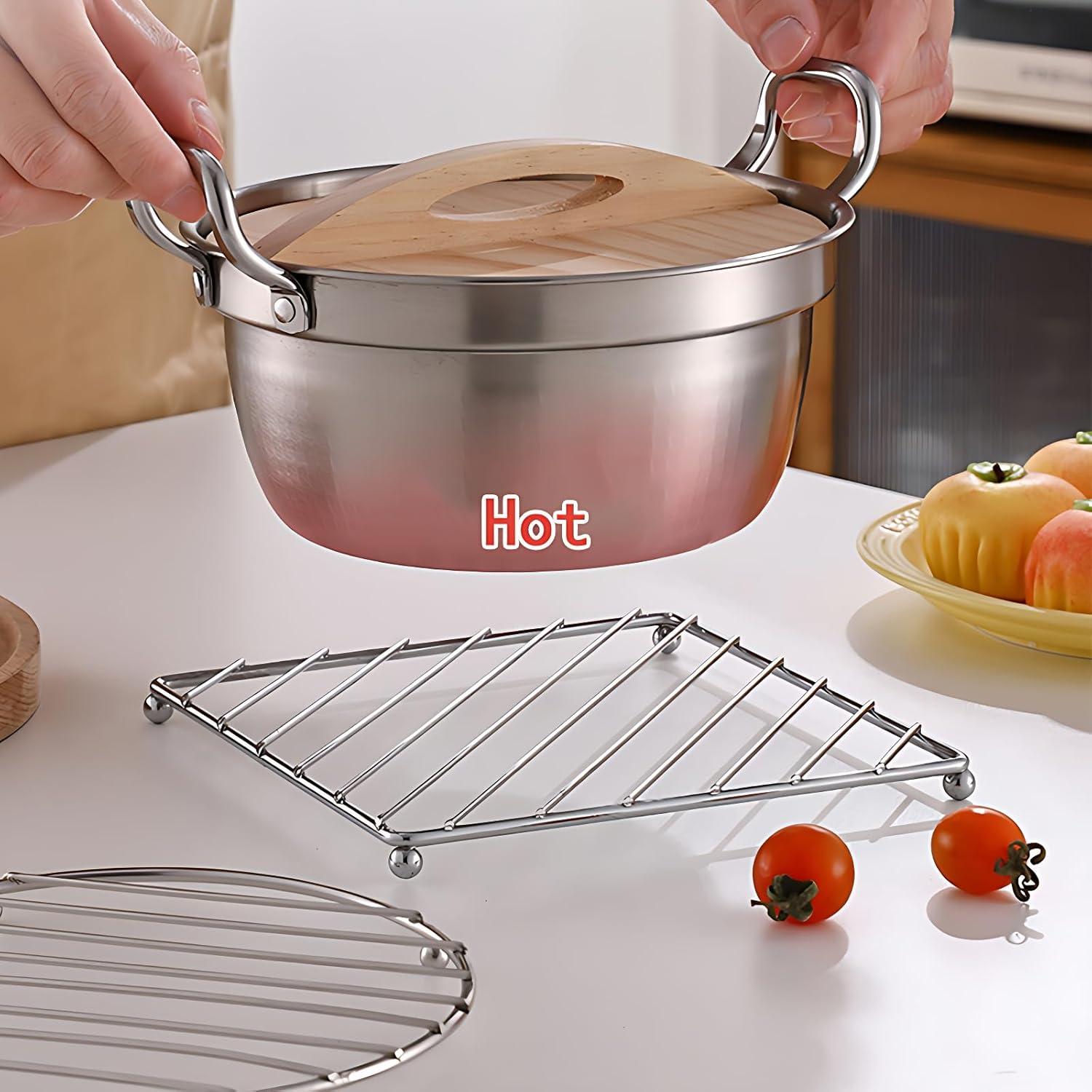 Trivete Cuadrado Acero Inoxidable Turbokey 18.5 cm