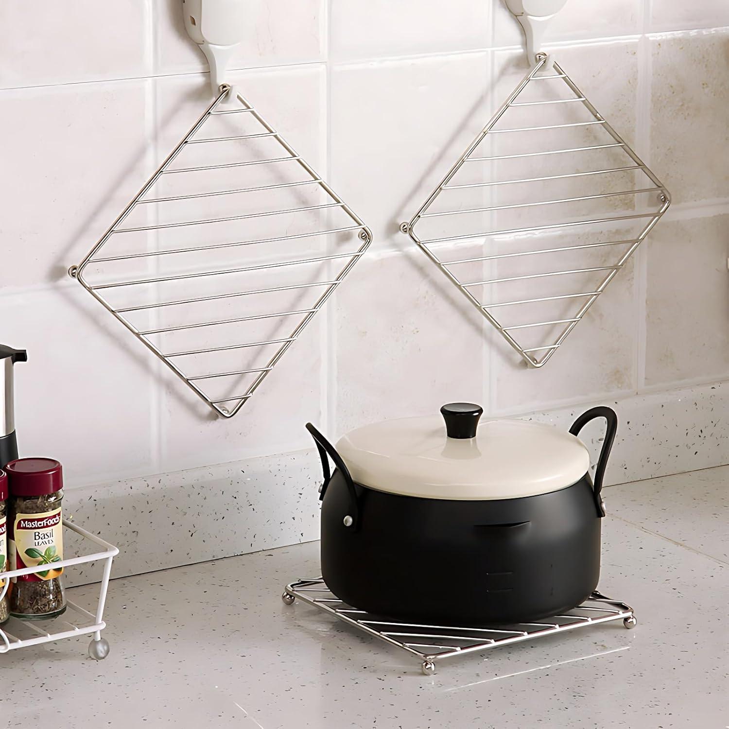 Trivete Cuadrado Acero Inoxidable Turbokey 18.5 cm