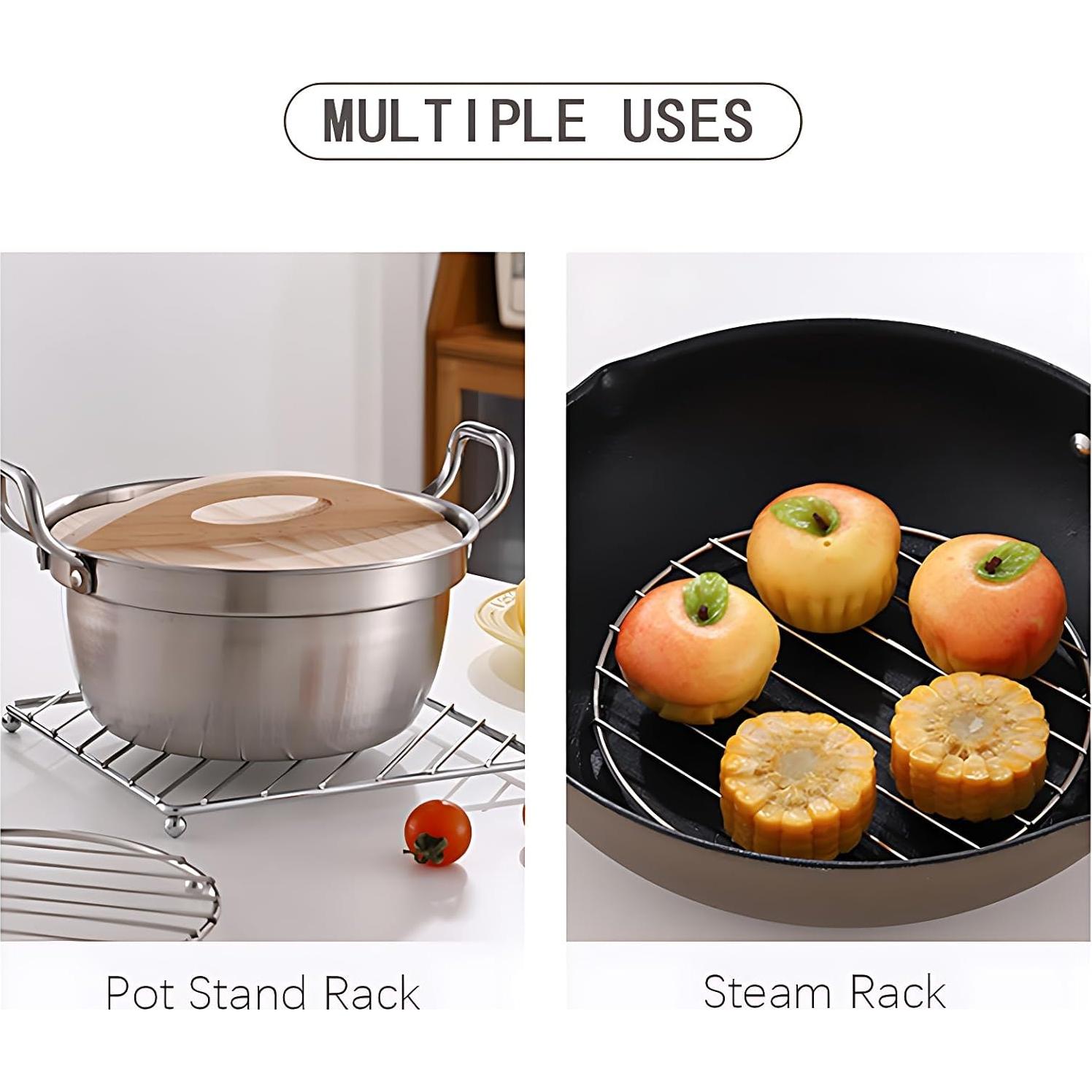 Trivete Cuadrado Acero Inoxidable Turbokey 18.5 cm