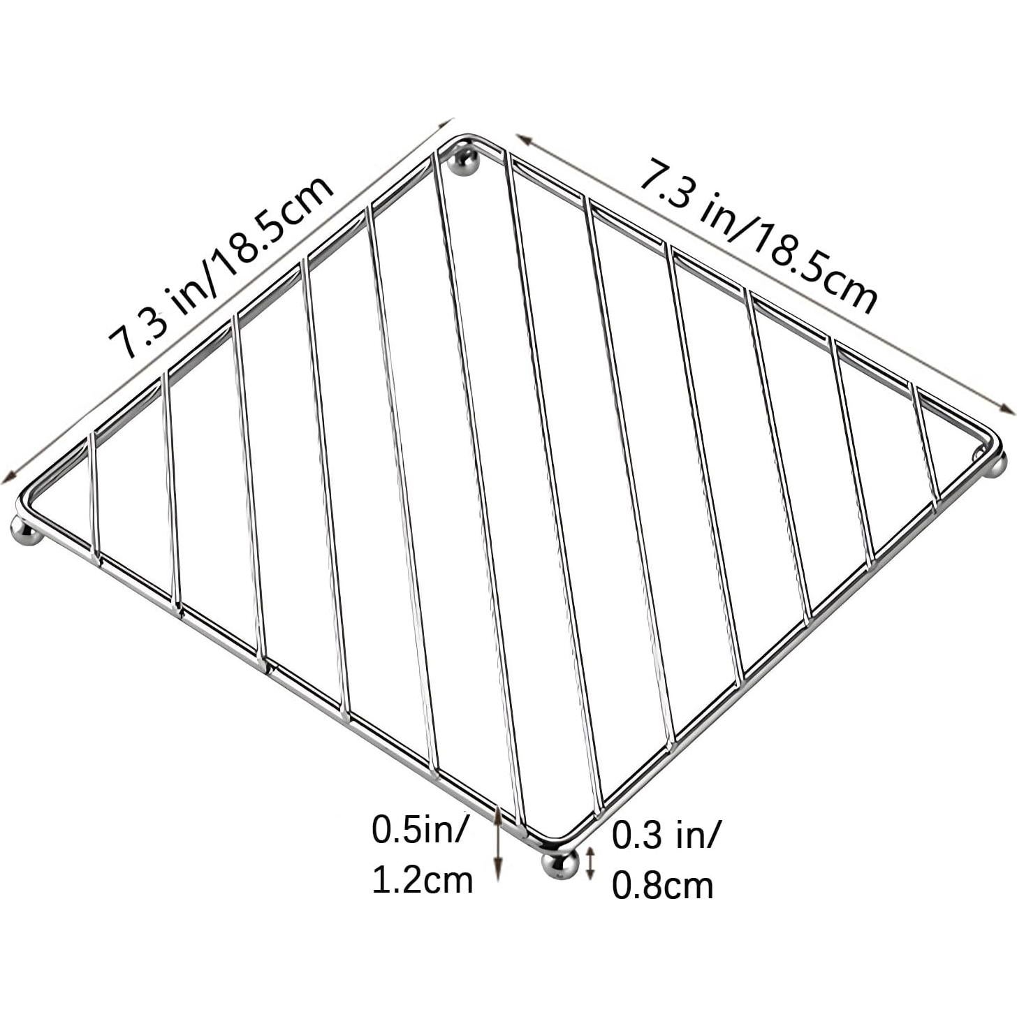 Trivete Cuadrado Acero Inoxidable Turbokey 18.5 cm