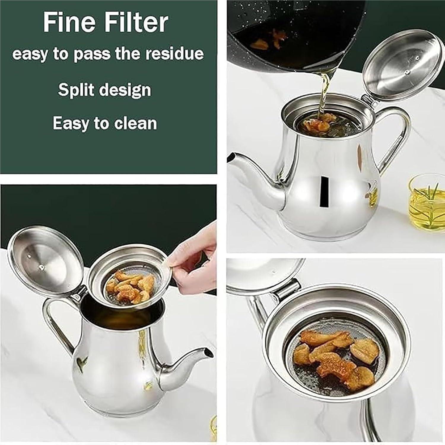 Pot de Filtro de Aceite Vitalenergt Acero Inoxidable 0.53-2.07L