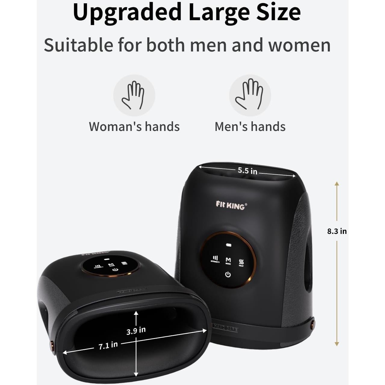 Masajeador de Mano Inalámbrico FIT KING con Calentamiento