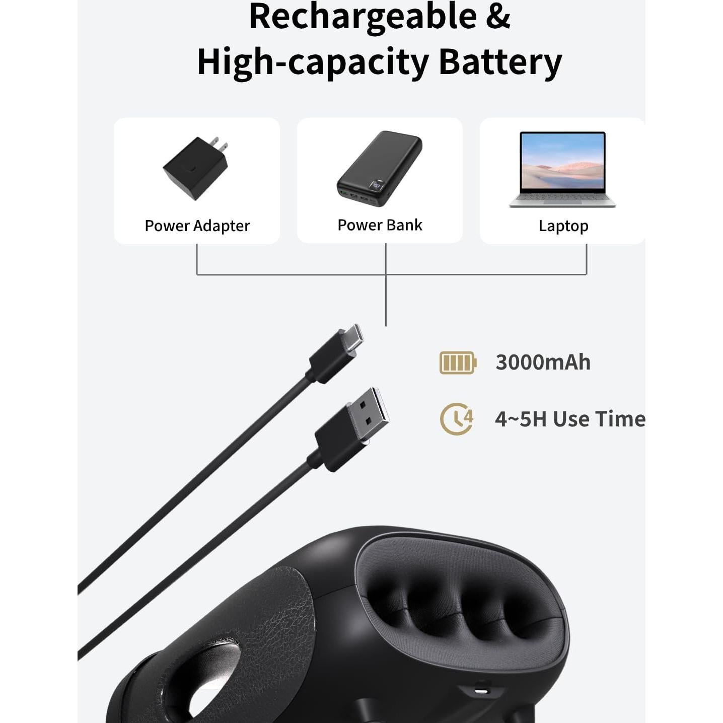 Masajeador de Mano Inalámbrico FIT KING con Calentamiento