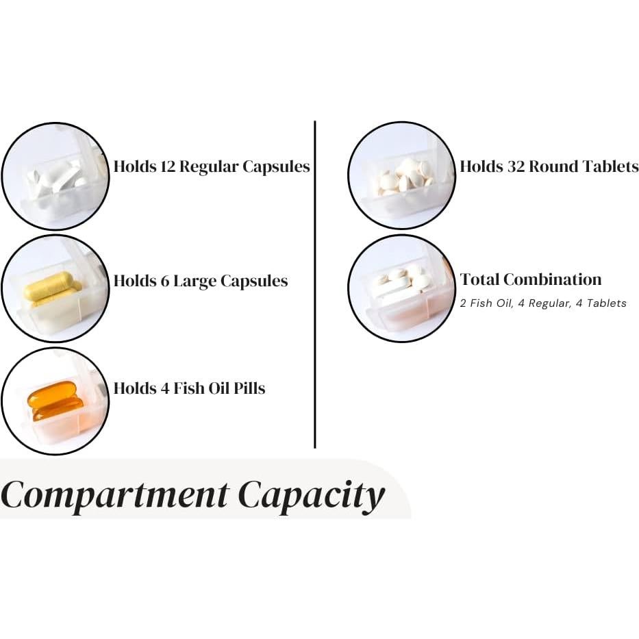 Organizador de Pastillas Four Corners Co - Estuche Piel Vegana 7 Días