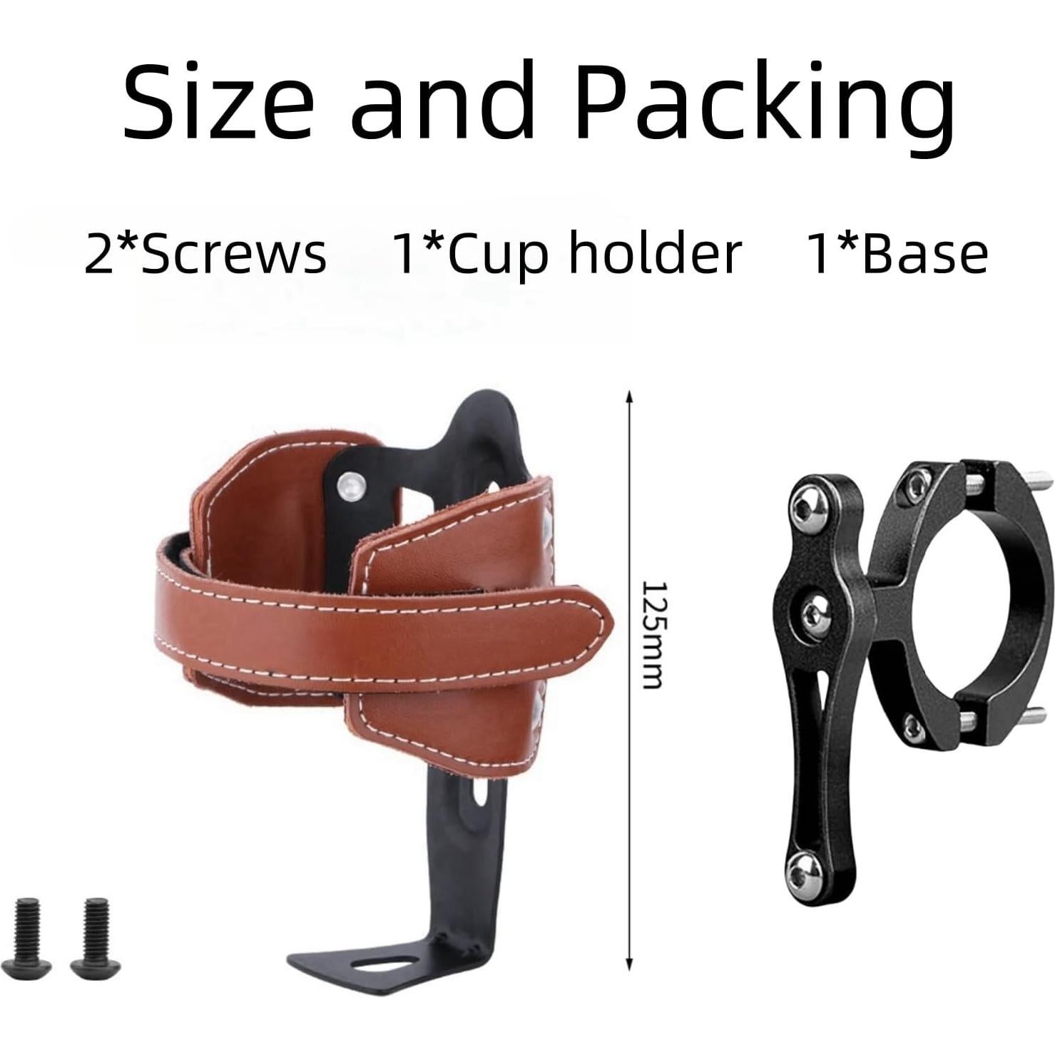 Soporte para Taza PoverDonunt Ajustable Negro para Bicicleta