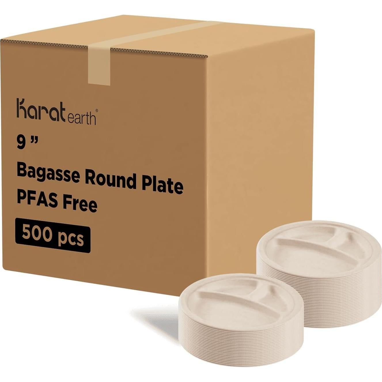 Platos Compostables Karat Earth 9" Biodegradables Caja 500