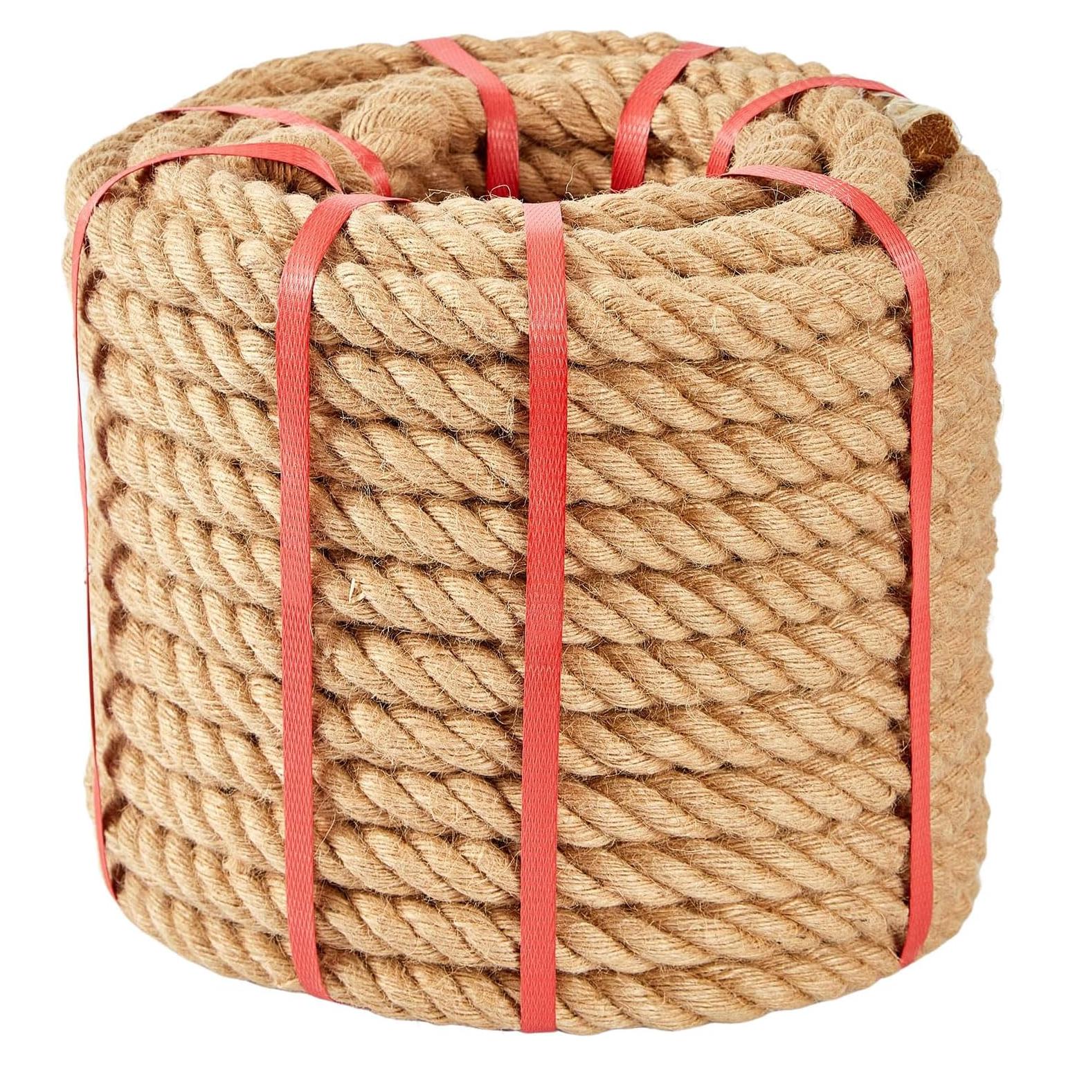 Cuerda de yute trenzada Kweetle 3.18 cm x 15.24 m decorativa