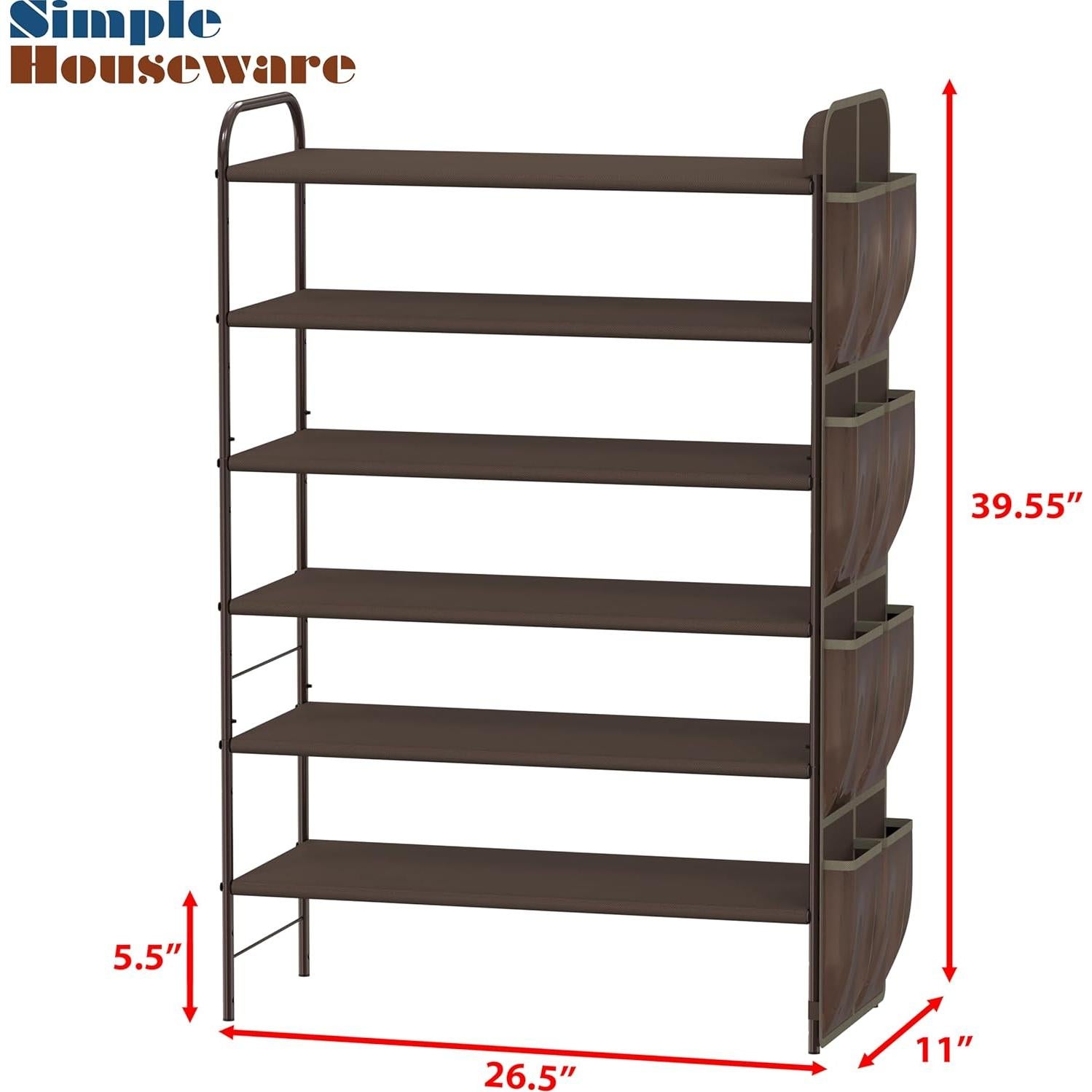 Organizador de Zapatos 6 Niveles Simple Houseware Bronce