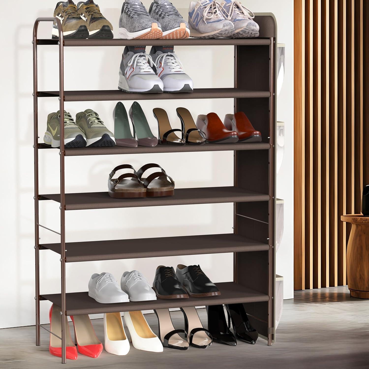 Organizador de Zapatos 6 Niveles Simple Houseware Bronce