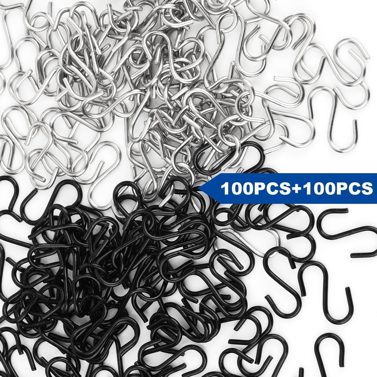 200 Mini Ganchos S de Acero Inoxidable Gosknor 1.3x0.9cm