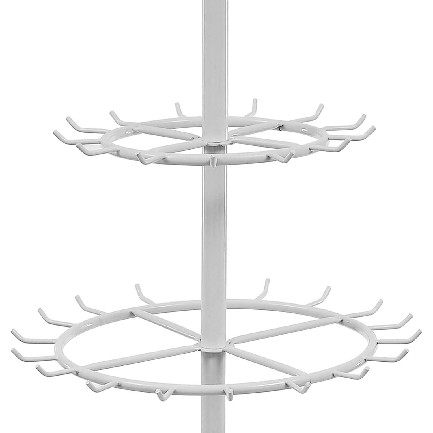 Estante de exhibición de cinturones KJNHhugH 168cm 2 niveles Blanco