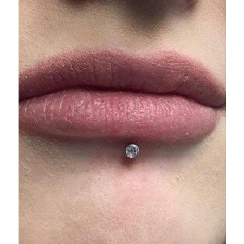 Aros Labiales Transparentes QWALIT 16G Joyería de Piercing