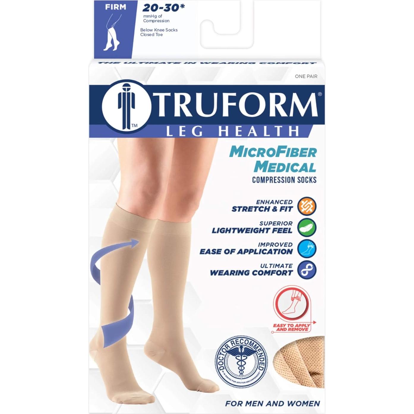 Medias de Compresión Truform 20-30 mmHg Microfibra Beige Pequeño