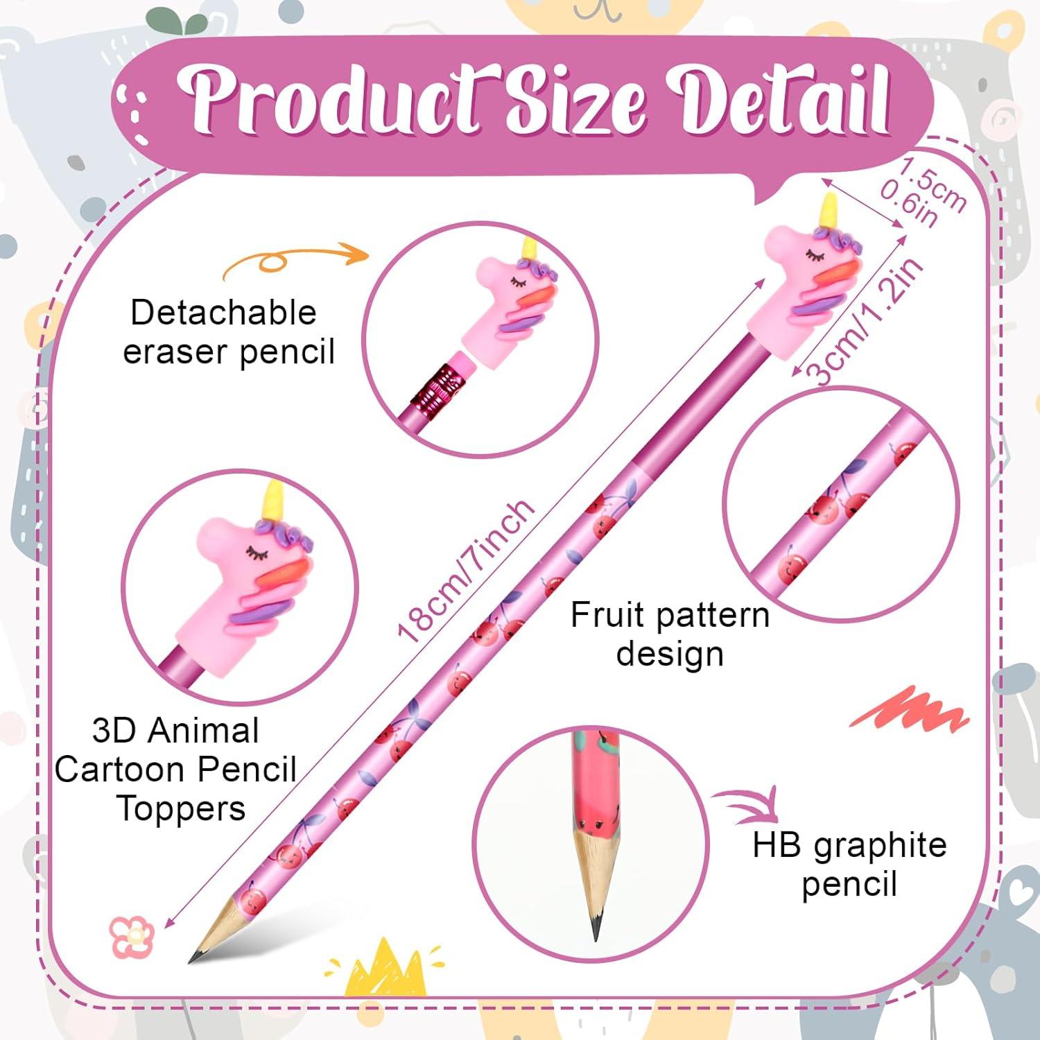 Lápices Aromatizados Glenmal 100 Pcs con Adornos de Silicona