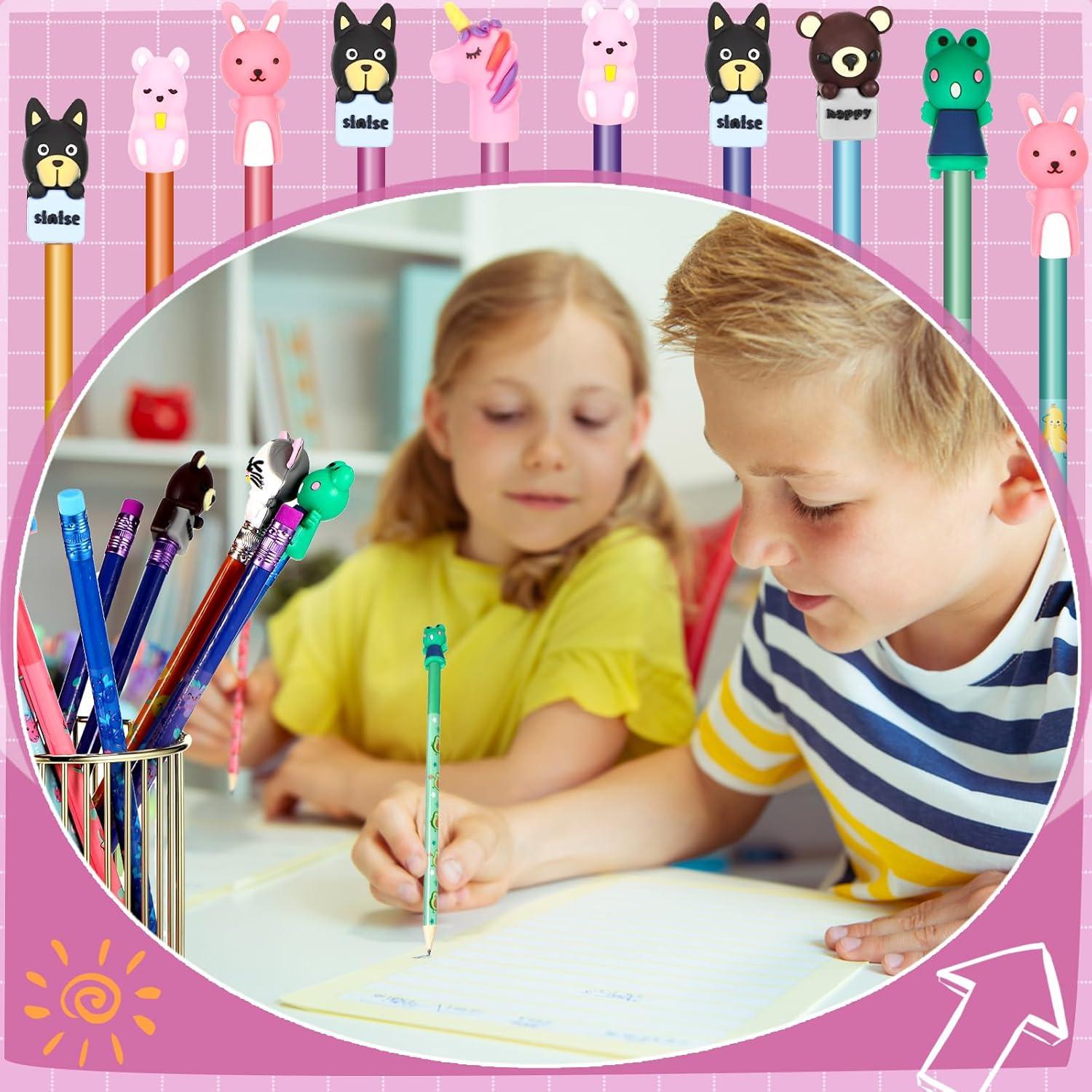 Lápices Aromatizados Glenmal 100 Pcs con Adornos de Silicona