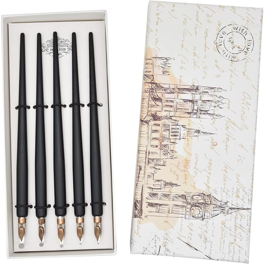 Juego de Plumas de Caligrafía Gullor con 5 Puntas de Diferentes Tamaños