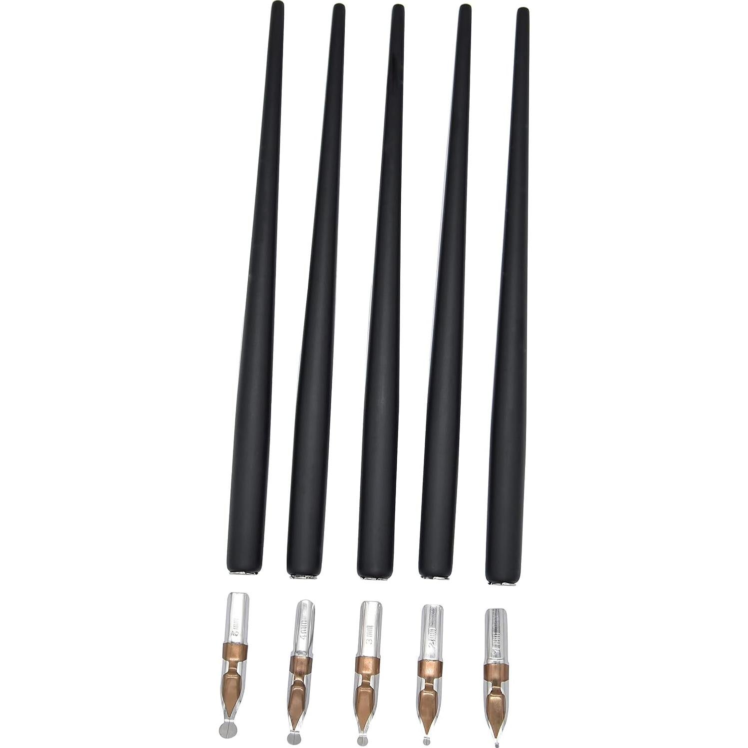 Juego de Plumas de Caligrafía Gullor con 5 Puntas de Diferentes Tamaños