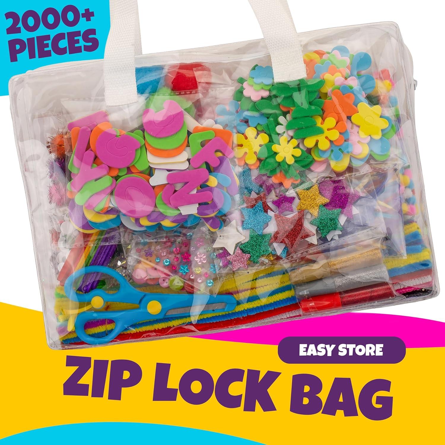 Kit de Manualidades Blue Squid 2000+ Piezas para Niños 3-9 Años