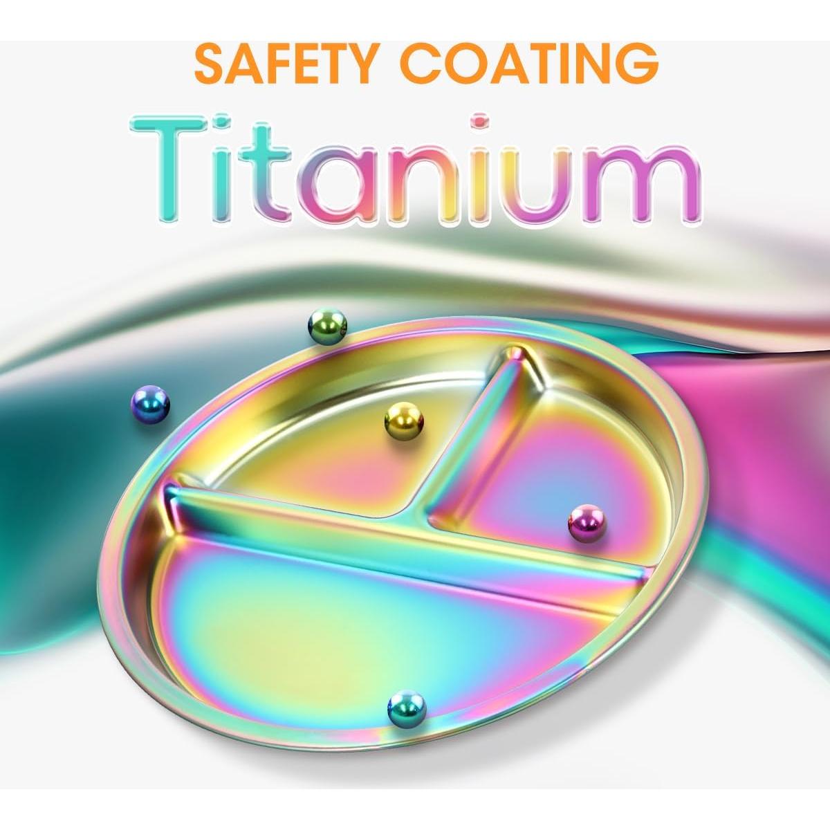 Platos de Acero Inoxidable AIEVE para Niños 22.86 cm 2 Piezas