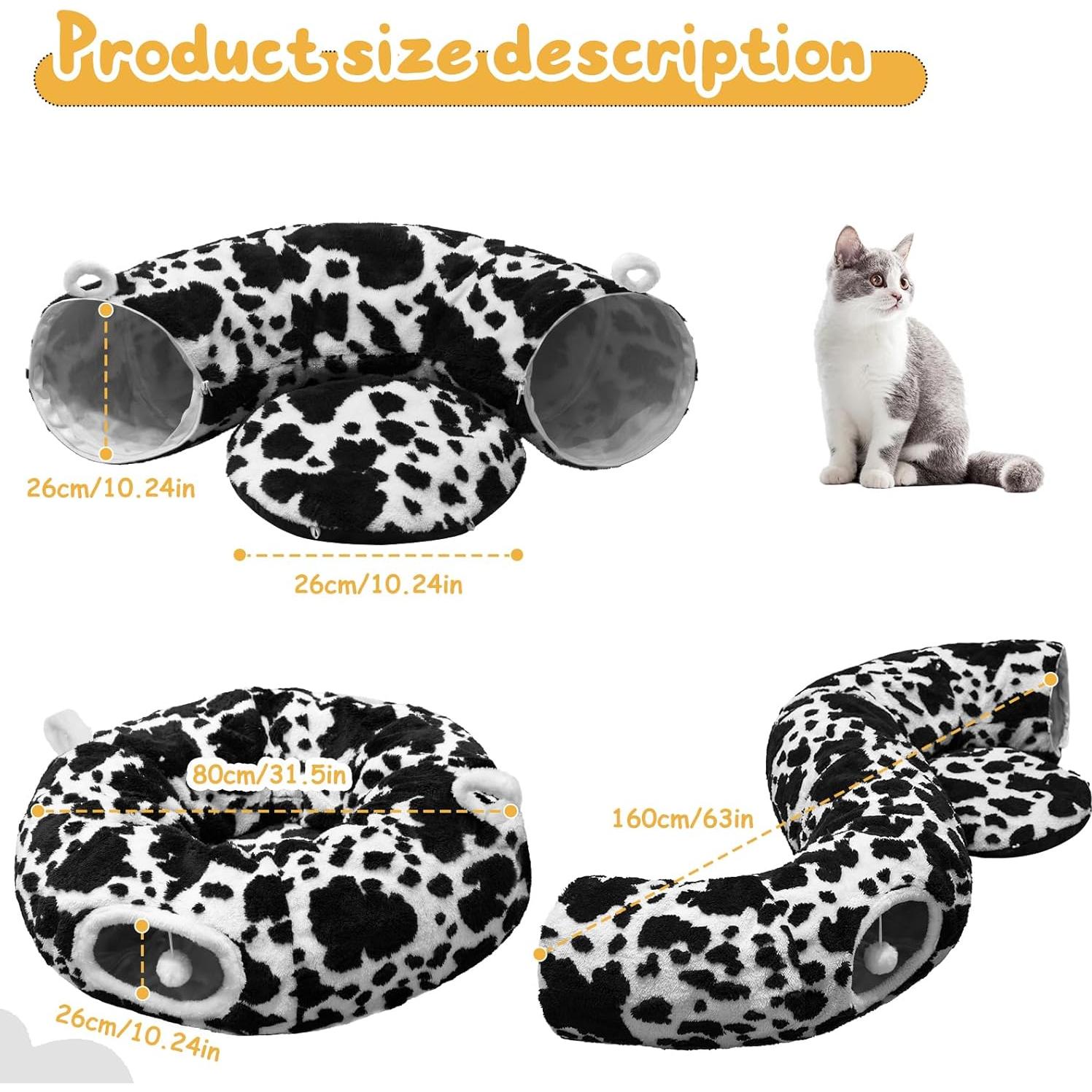 Cueva de Gato en Forma de Donut CCKUU - Acogedora y Suave