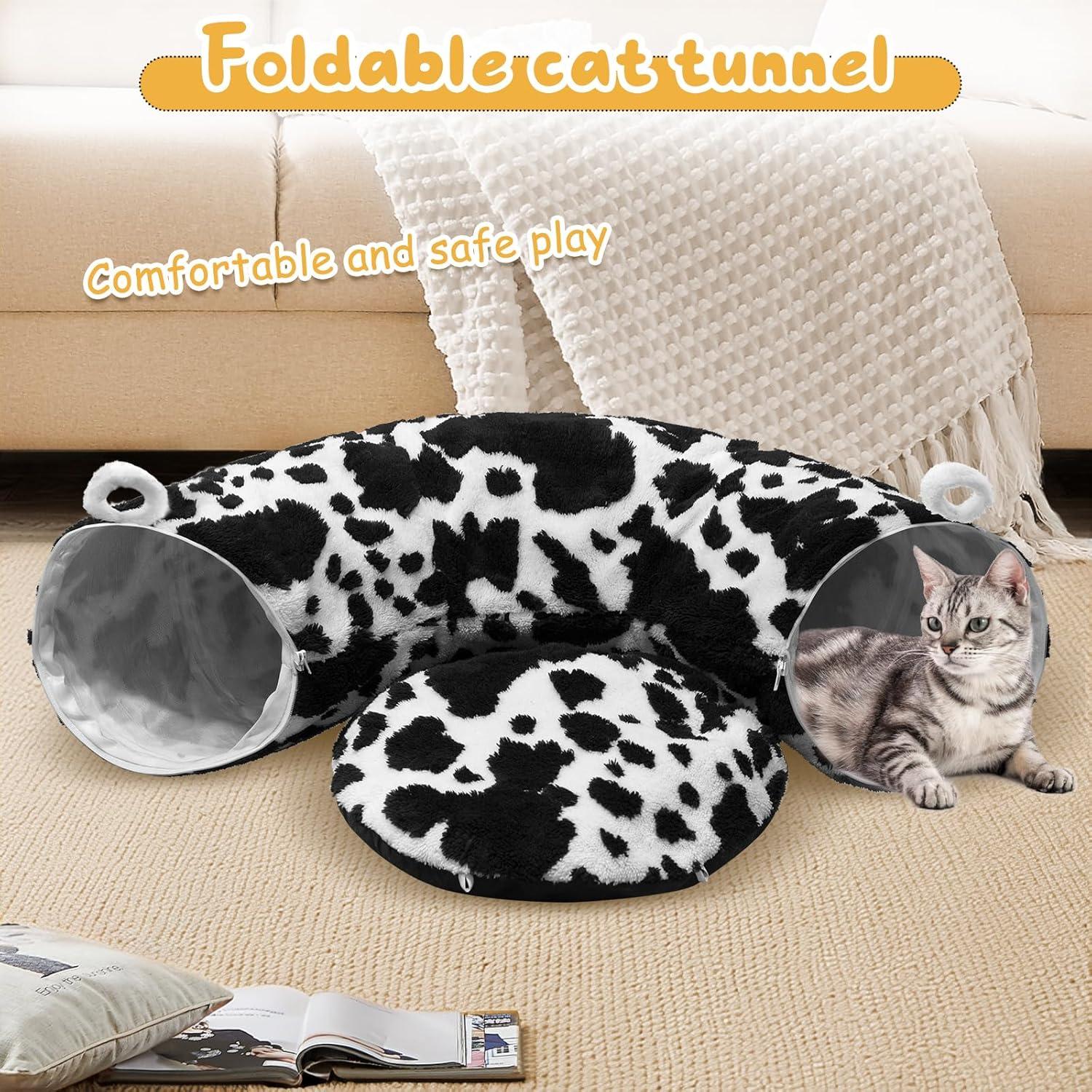 Cueva de Gato en Forma de Donut CCKUU - Acogedora y Suave