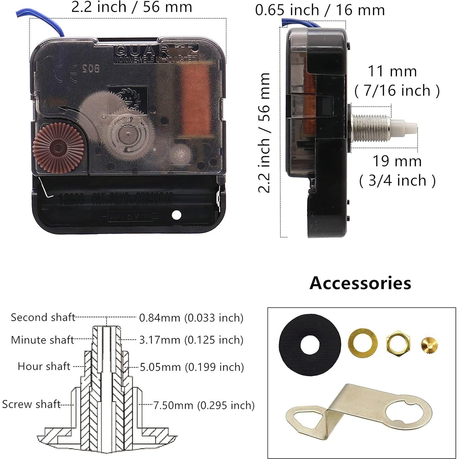 Movimiento de Reloj de Cuarzo Youngtown 12888 19mm con Manecillas