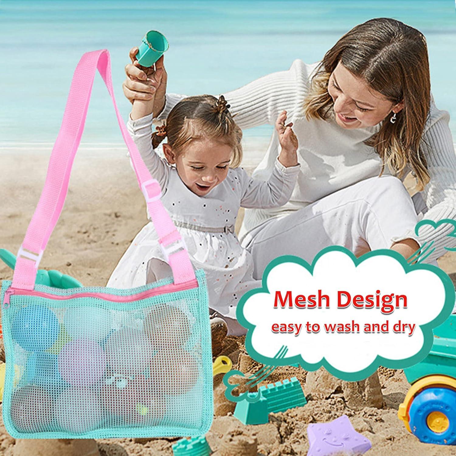 Bolsa de Playa de Malla UTTPLL Ajustable para Niños 24.9x20.1cm